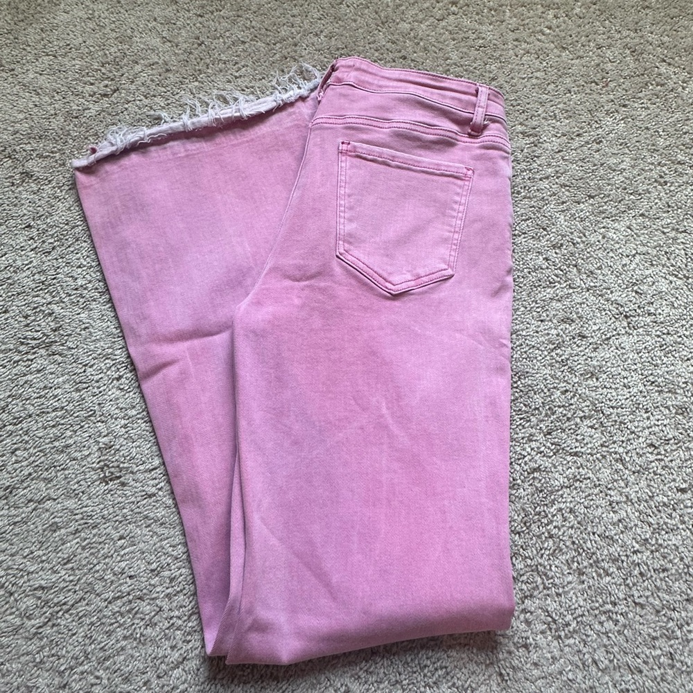 Pink Flare & Wide Leg Jeans